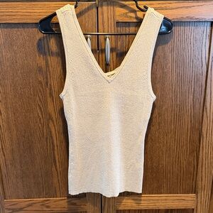 White House Black Market Biscotti with Gold Tank Top
